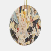  muziek, Art Deco Jazz, Rhapsody in Blue Keramisch Ornament (Rechts)