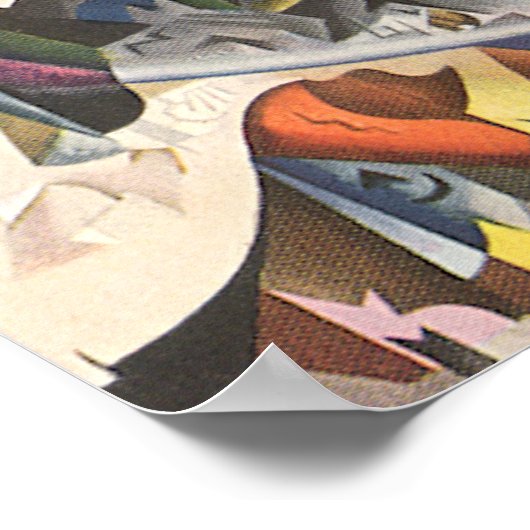 muziek, Art Deco Jazz, Rhapsody in Blue Poster (Hoek)