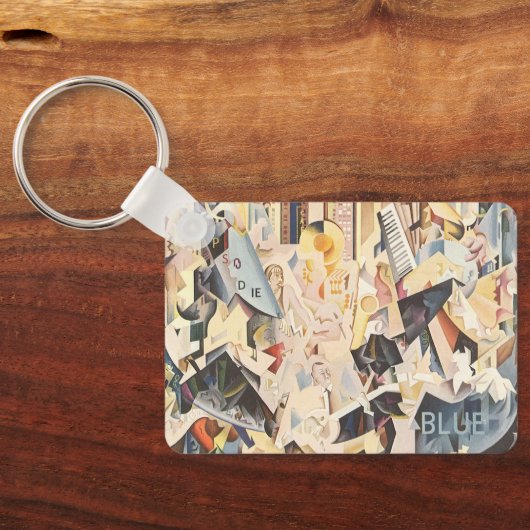  muziek, Art Deco Jazz, Rhapsody in Blue Sleutelhanger (Achterkant)