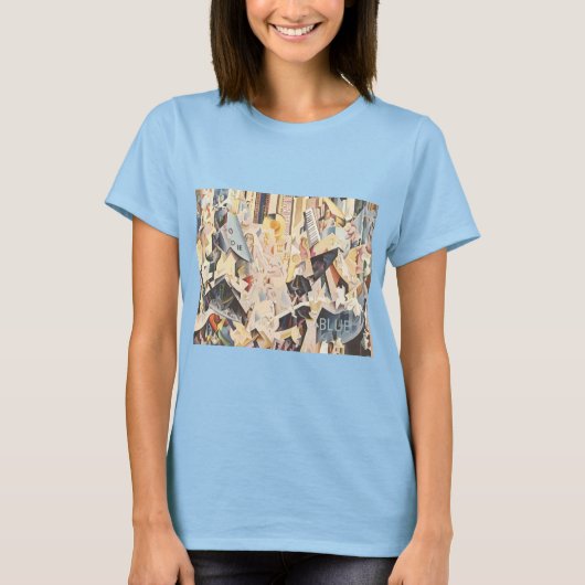  muziek, Art Deco Jazz, Rhapsody in Blue T-shirt (Voorkant)