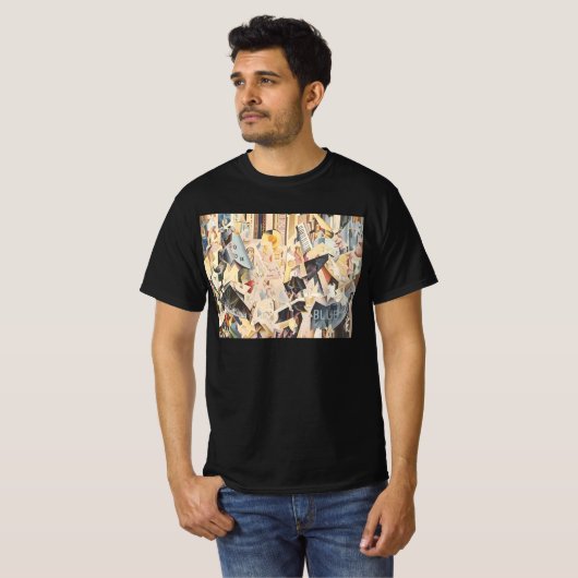  muziek, Art Deco Jazz, Rhapsody in Blue T-shirt (Voorkant volledig)