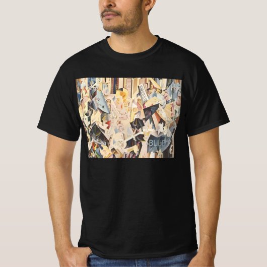 muziek, Art Deco Jazz, Rhapsody in Blue T-shirt (Voorkant)