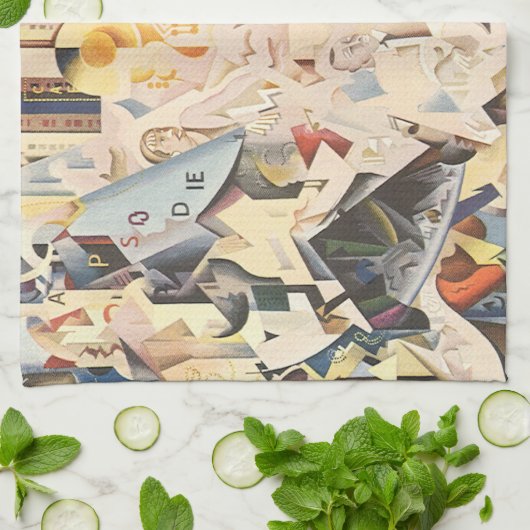  muziek, Art Deco Jazz, Rhapsody in Blue Theedoek (Gevouwen)