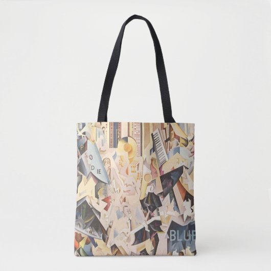 muziek, Art Deco Jazz, Rhapsody in Blue Tote Bag (Voorkant)