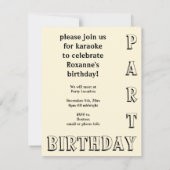  Muziek Art Deco Karaoke Verjaardagsuitnodiging Kaart (Achterkant)