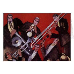 muziek, Art Deco Musical Jazz Band Jamming