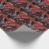  muziek, Art Deco Musical Jazz Band Jamming Cadeaupapier (Hoek)