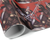 muziek, Art Deco Musical Jazz Band Jamming Cadeaupapier (Rol Hoek)