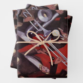  muziek, Art Deco Musical Jazz Band Jamming Inpakpapier Vel (In situ)