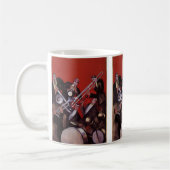muziek, Art Deco Musical Jazz Band Jamming Koffiemok (Links)
