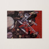 muziek, Art Deco Musical Jazz Band Jamming Legpuzzel (Horizontaal)