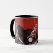 muziek, Art Deco Musical Jazz Band Jamming Mok (Voorkant links)