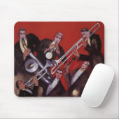  muziek, Art Deco Musical Jazz Band Jamming Muismat (Met muis)