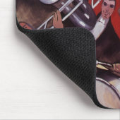  muziek, Art Deco Musical Jazz Band Jamming Muismat (Hoek)