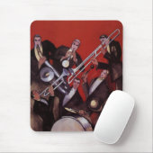  muziek, Art Deco Musical Jazz Band Jamming Muismat (Met muis)