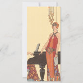 muziek, Art Deco Pianist Musician Singer (Voorkant)