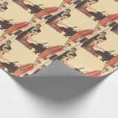  muziek, Art Deco Pianist Musician Singer Cadeaupapier (Hoek)