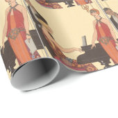  muziek, Art Deco Pianist Musician Singer Cadeaupapier (Rol Hoek)