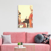  muziek, Art Deco Pianist Musician Singer Canvas Afdruk (Insitu (Woonkamer))