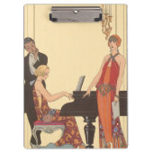  muziek, Art Deco Pianist Musician Singer Klembord (Voorkant)