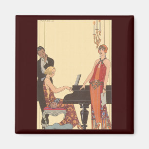  muziek, Art Deco Pianist Musician Singer Magneet