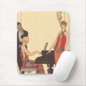  muziek, Art Deco Pianist Musician Singer Muismat (Met muis)