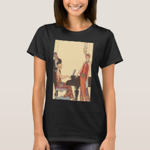  muziek, Art Deco Pianist Musician Singer T-shirt