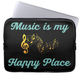 Muziek Art Music is mijn leuke plek Laptop Sleeve