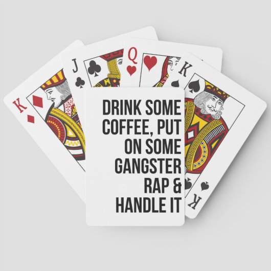Muziek Art Rap en handig het Pokerkaarten (Achterkant)