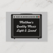 Muziek Audio Sound Technician Amplifier Custom Visitekaartje (Voorkant)