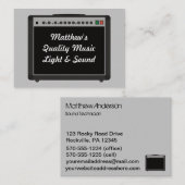 Muziek Audio Sound Technician Amplifier Custom Visitekaartje (Voorkant / Achterkant)