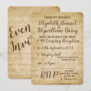 muziek avonduitnodiging kaart