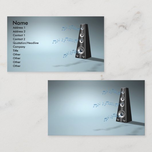 muziek_b visitekaartje (Voorkant / Achterkant)