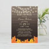 Muziek Baby shower herfst laat tekenreekslichten a Kaart (Staand voorkant)