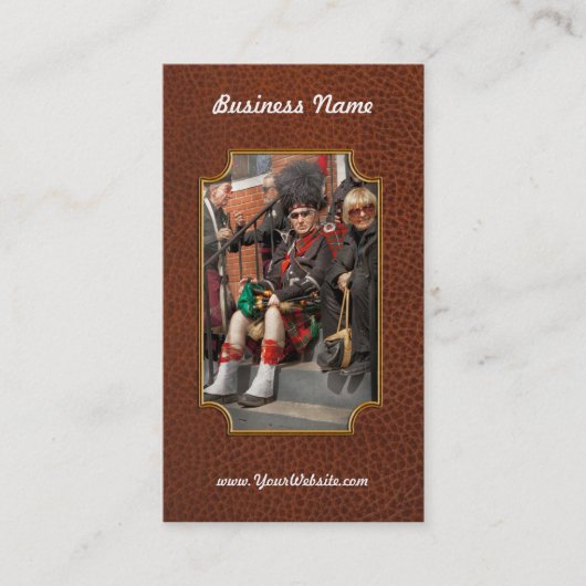 Muziek - Bag Pipes - Somerville, NJ - Piper restin Visitekaartje (Voorkant)