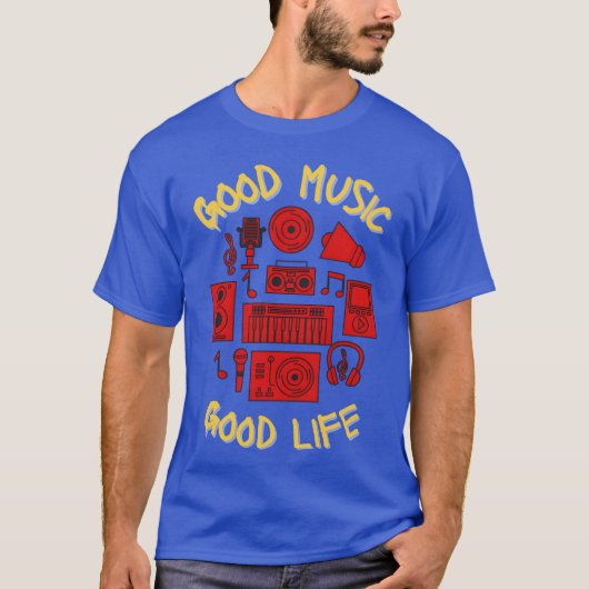 Muziek band life style retro t-shirt (Voorkant)