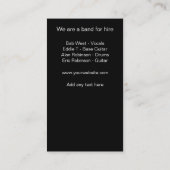 Muziek Band voor huur Visitekaartjes (Achterkant)