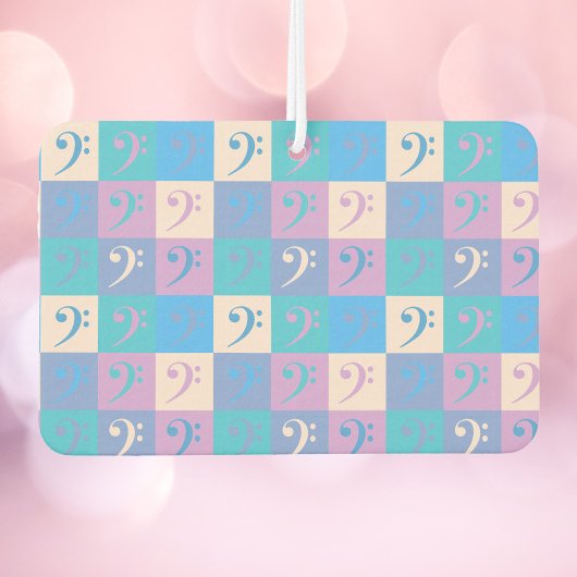 Muziek Bass Clef Patroon Pastel Luchtverfrisser