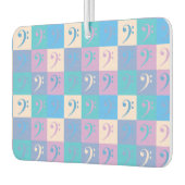 Muziek Bass Clef Patroon Pastel Luchtverfrisser (Links)