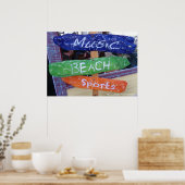 Muziek, Beach, Poster sport! (Keuken)