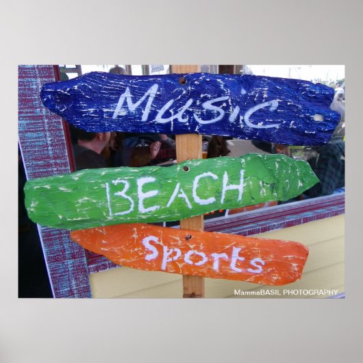 Muziek, Beach, Poster sport! (Voorkant)