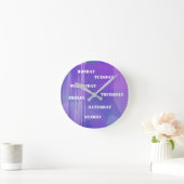 Muziek Beat Paarse wandklok (Huis)