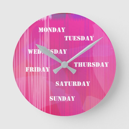 Muziek Beat Red Wall klok (Voorkant)