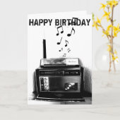 Muziek BEAT Verjaardag Kaart (Gele Bloem)