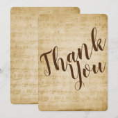  muziek bedankje bedankkaart (Voorkant / Achterkant)