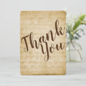  muziek bedankje bedankkaart (Staand voorkant)