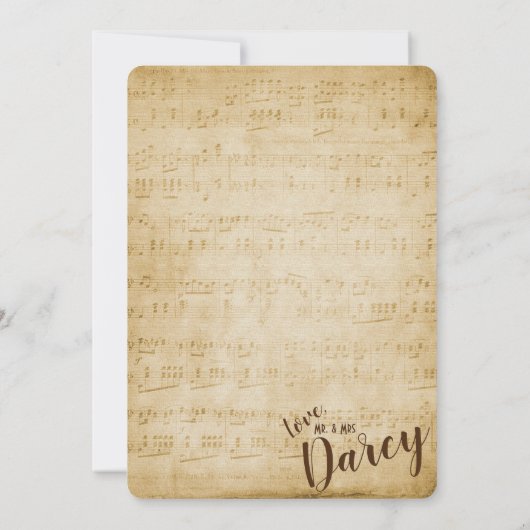  muziek bedankje bedankkaart (Achterkant)