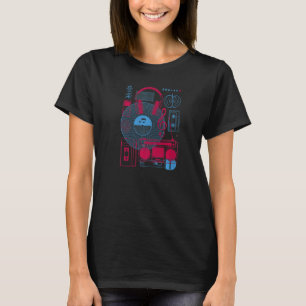 Muziek Benodigdheden DJ Retro Technologie Muzikant T-shirt