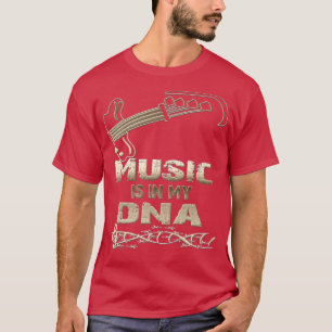 Muziek bevindt zich in mijn DNA Music Lover Bass P T-shirt