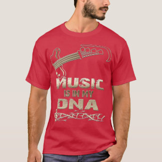 Muziek bevindt zich in mijn DNA Music Lover Bass P T-shirt